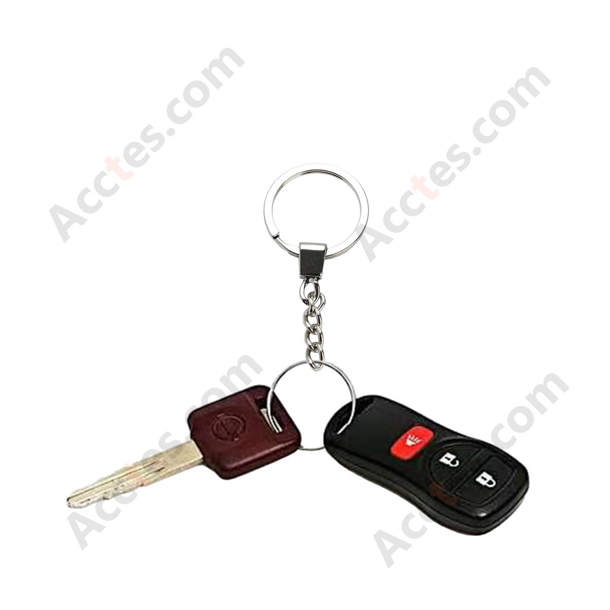 Flat Split Key Ring with Alloy Head Chain