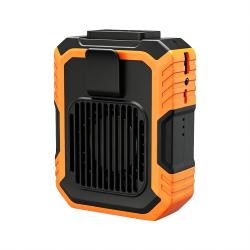 Orange USB Waist Clip Portable Mini Fan, 4000mAh Battery