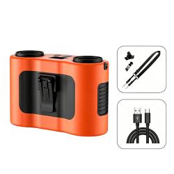 Type-C & USB Dual Port Waist Clip Portable Fan, 20000mAh Battery