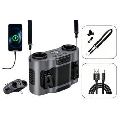 Type-C & USB Dual Port Waist Clip Portable Fan, 20000mAh Battery