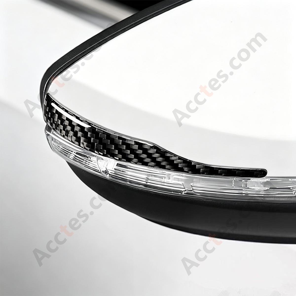 Universal Carbon Fiber Anti-Collision Anti-Scratch Rearview Mirror Protective Sticker