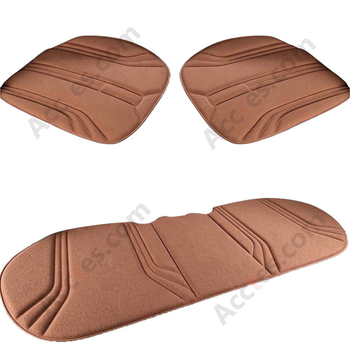 3Pcs All-Season One-Piece Molded Seaweed Fiber Car Seat Cushion Set