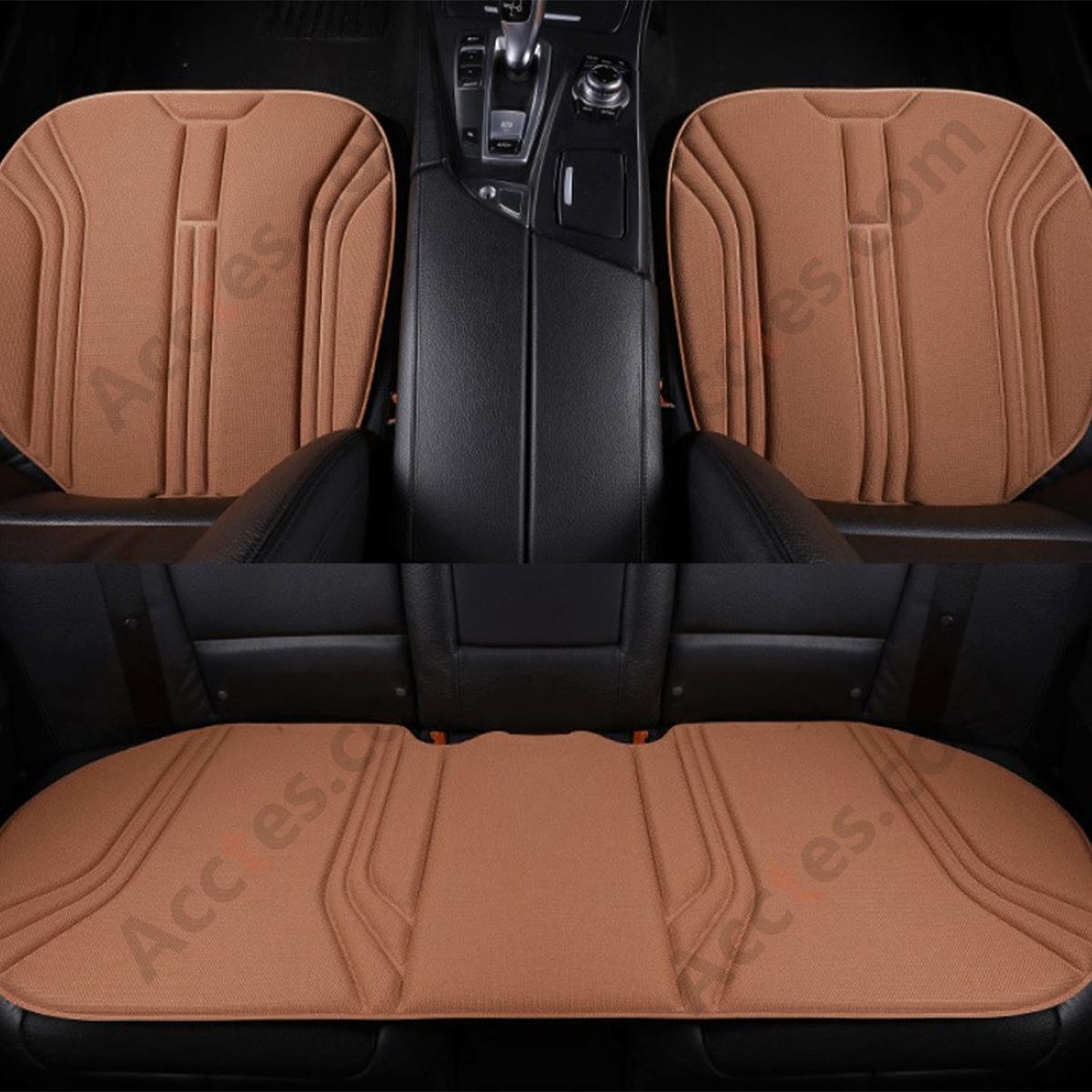 3Pcs All-Season One-Piece Molded Seaweed Fiber Car Seat Cushion Set