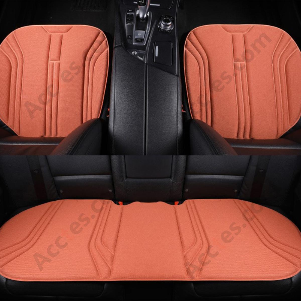3Pcs All-Season One-Piece Molded Seaweed Fiber Car Seat Cushion Set