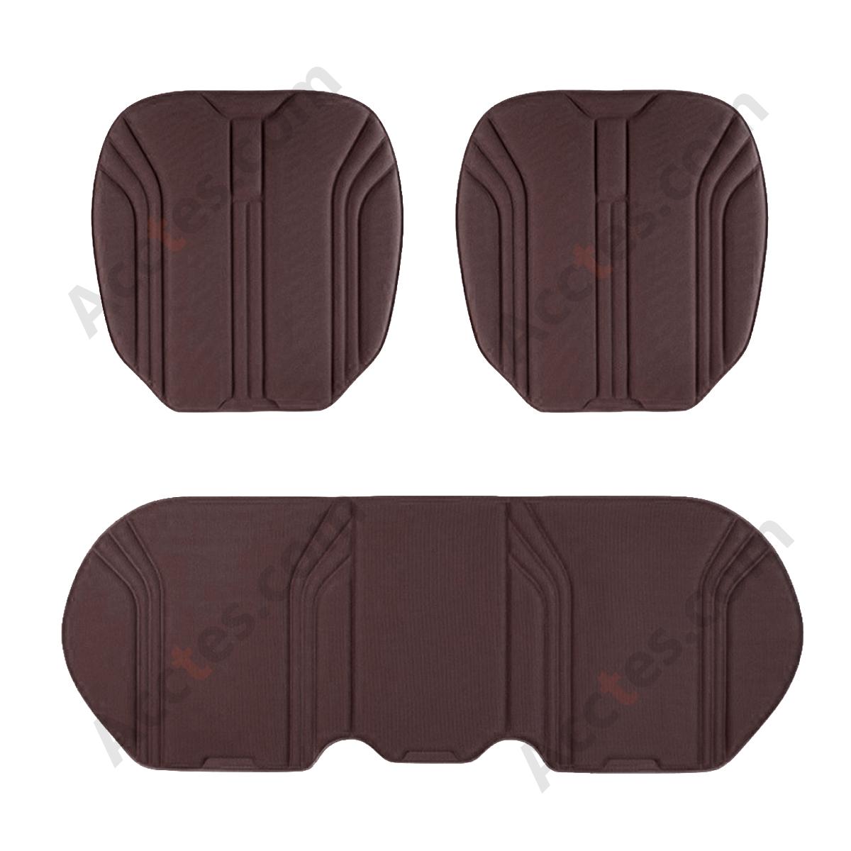 3Pcs All-Season One-Piece Molded Seaweed Fiber Car Seat Cushion Set