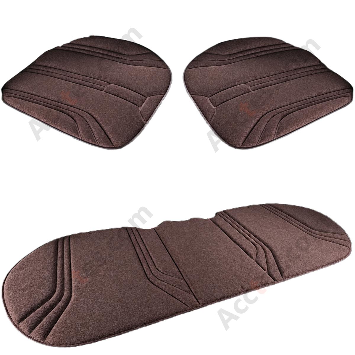 3Pcs All-Season One-Piece Molded Seaweed Fiber Car Seat Cushion Set