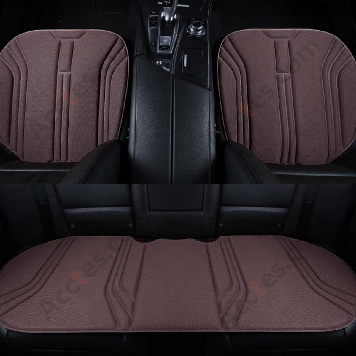 3Pcs All-Season One-Piece Molded Seaweed Fiber Car Seat Cushion Set