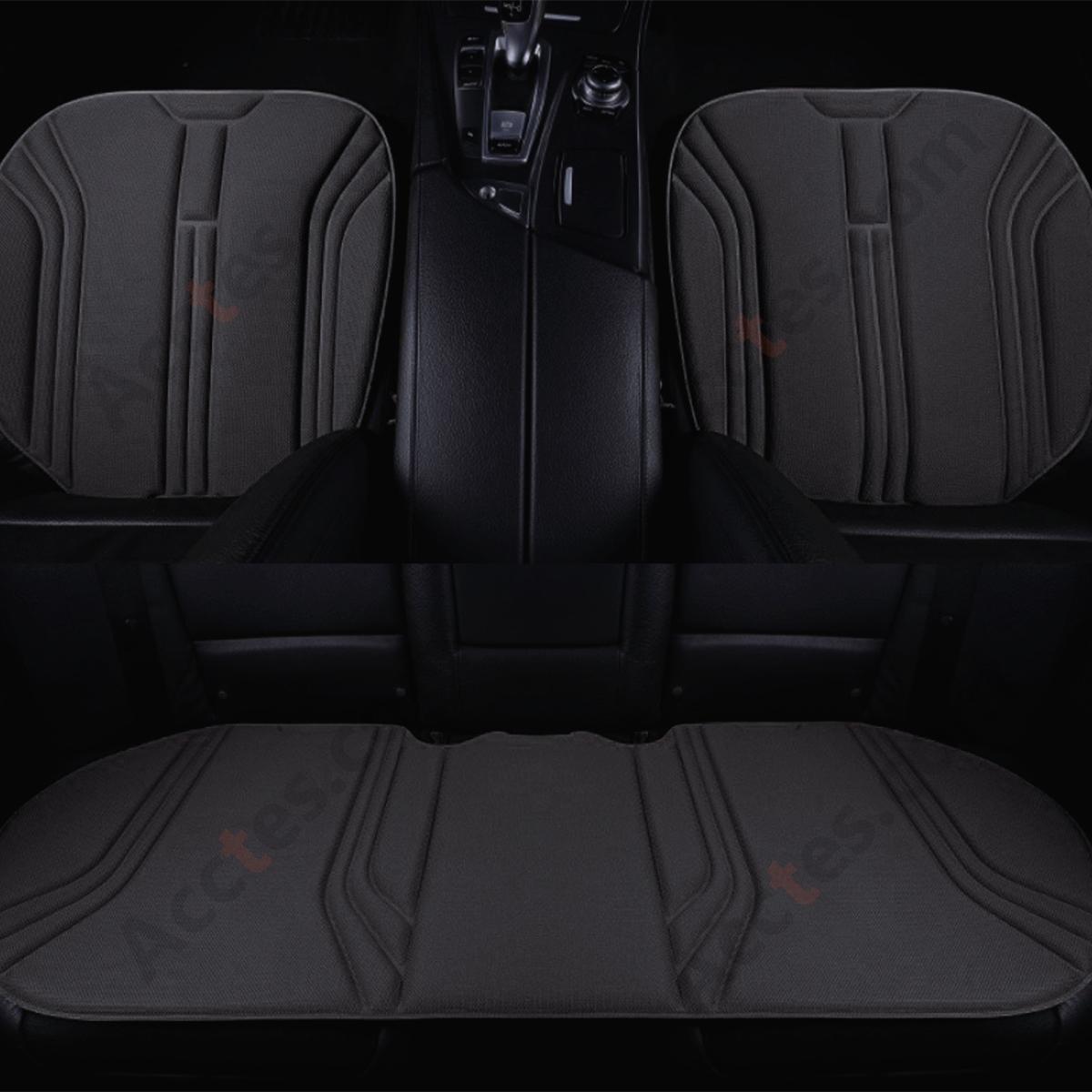 3Pcs All-Season One-Piece Molded Seaweed Fiber Car Seat Cushion Set