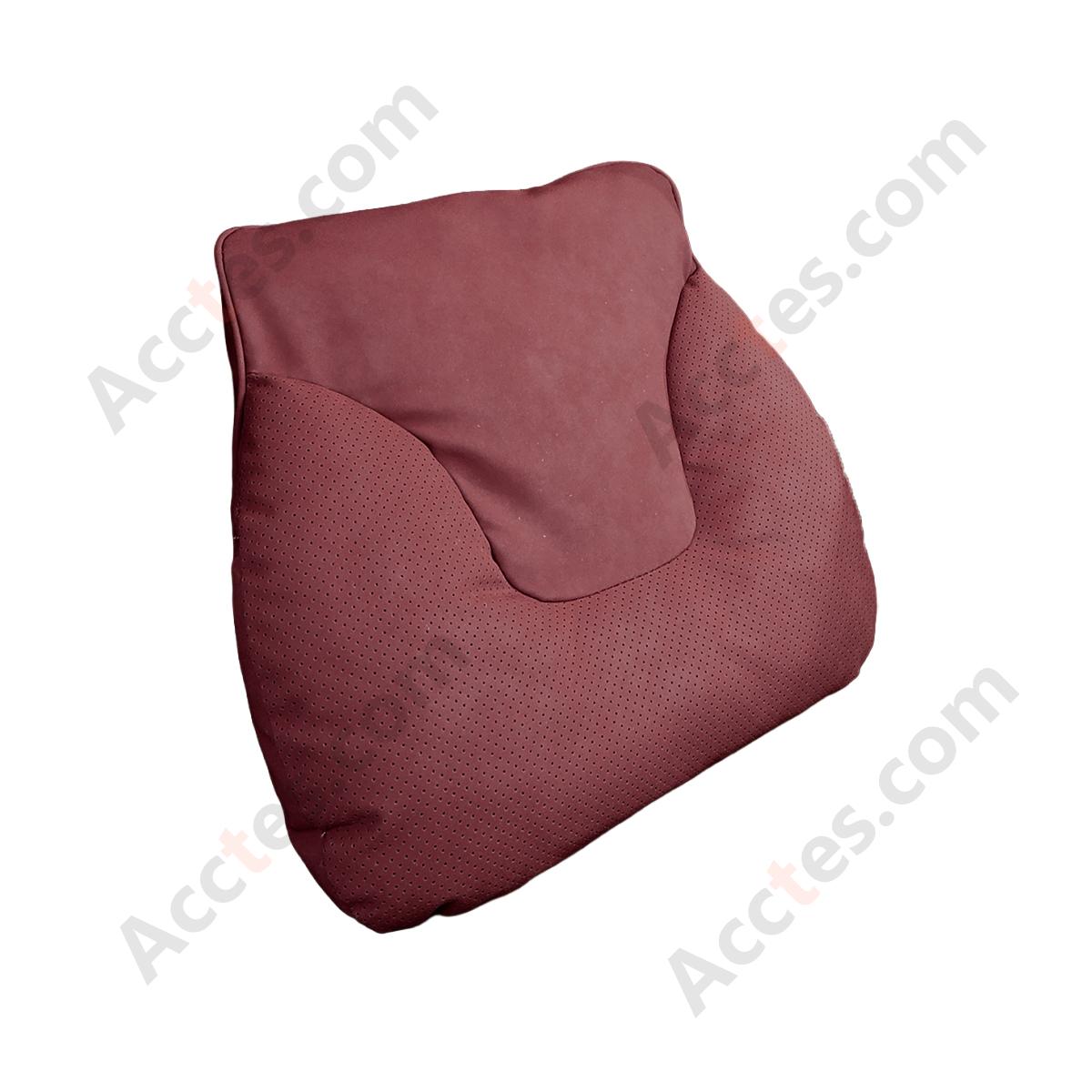 Bull Head Yacht Velvet Car Lumbar Support Pillow, Volcano Red