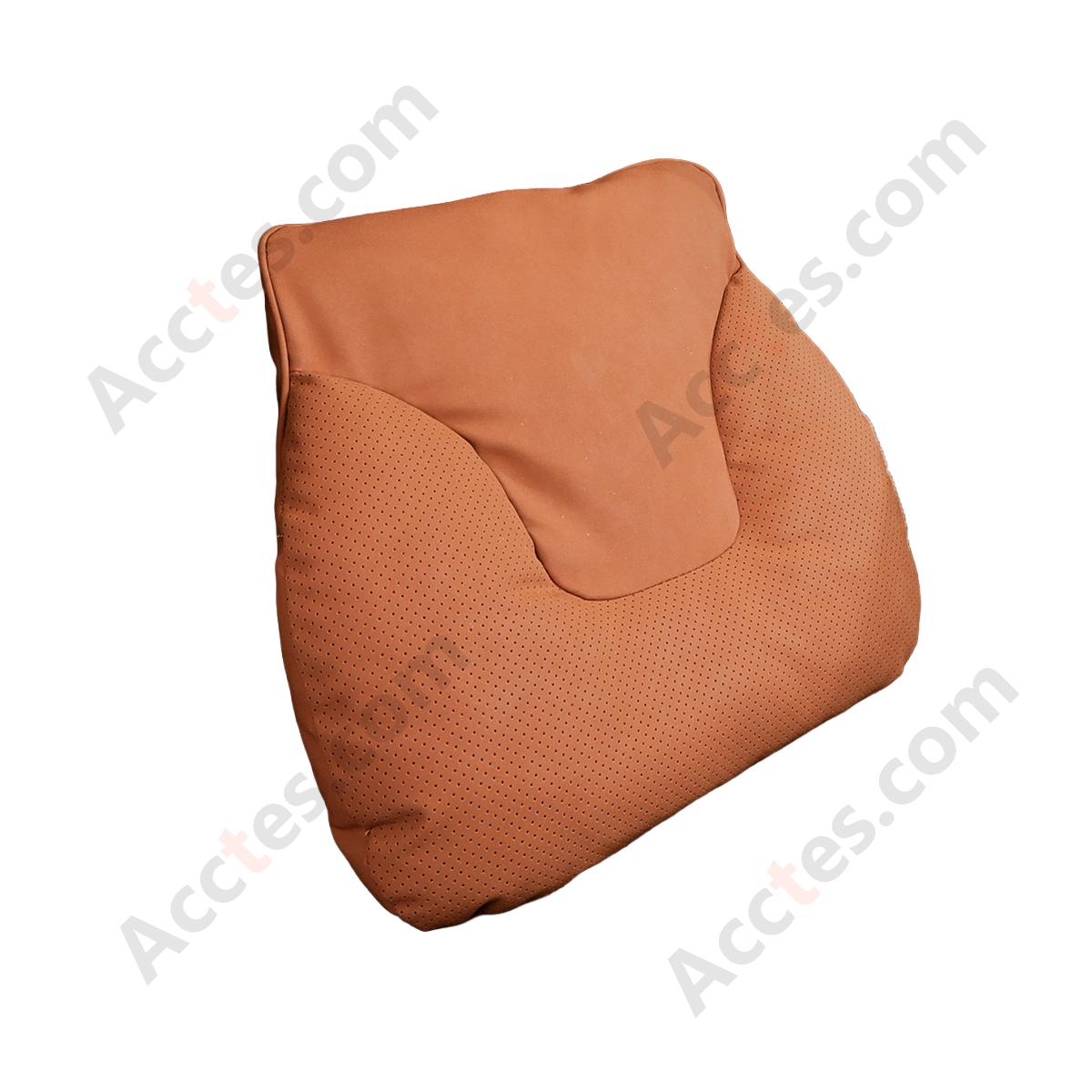Bull Head Yacht Velvet Car Lumbar Support Pillow, Ideal Orange