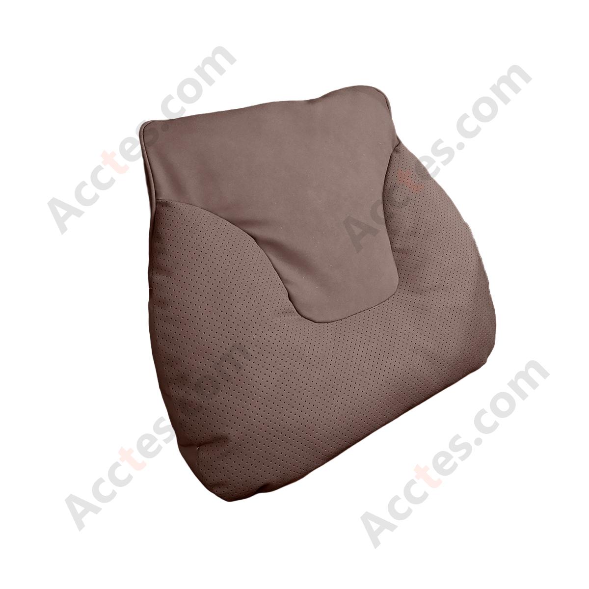 Bull Head Yacht Velvet Car Lumbar Support Pillow, Chestnut Brown