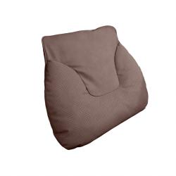 Bull Head Yacht Velvet Car Lumbar Support Pillow, Chestnut Brown