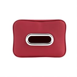 Leather Car Tissue Dispenser Box, Red