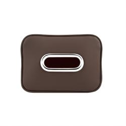 Leather Car Tissue Dispenser Box, Brown