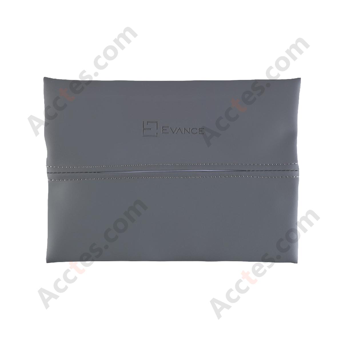 Cream Skin-Feel Car Tissue Pouch, Polar Gray