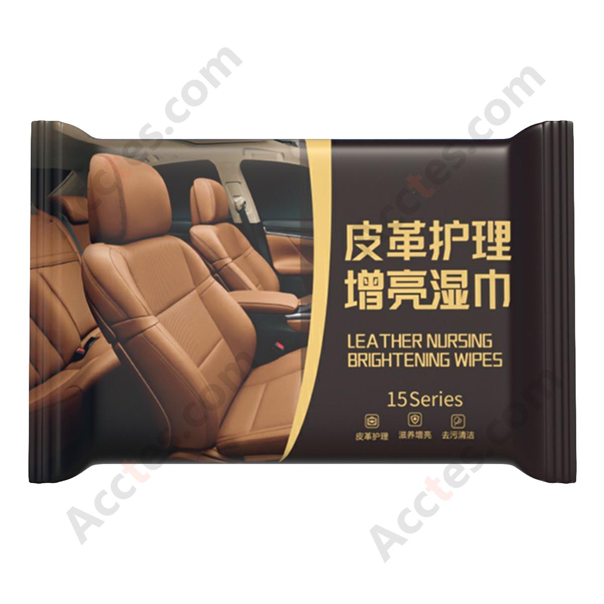 Car Interior Leather Coating Cleaning Wipes, 15 Sheets