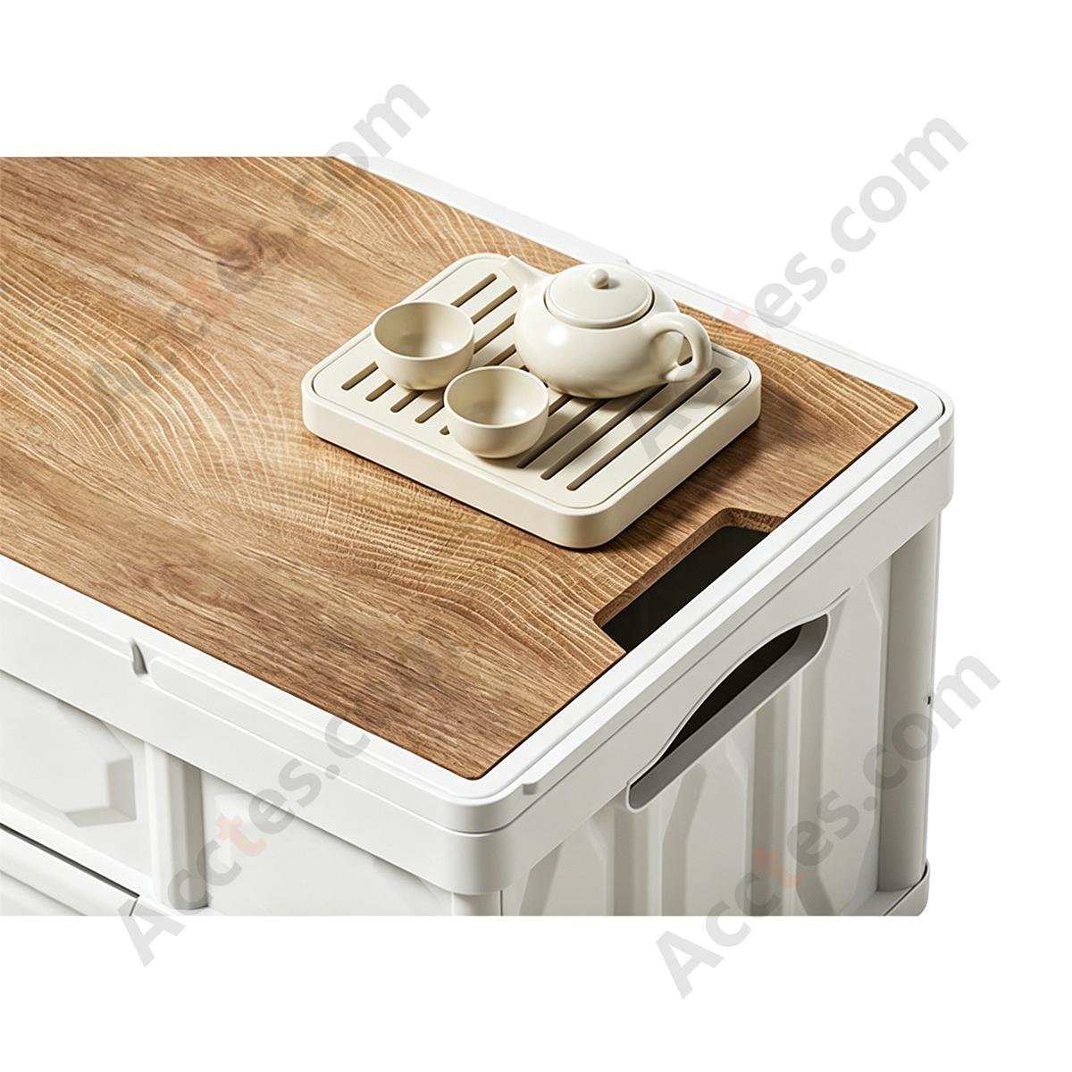 Multifunctional Foldable Large Car Trunk Storage Box, White, Medium