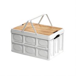 Multifunctional Foldable Large Car Trunk Storage Box, White, Large