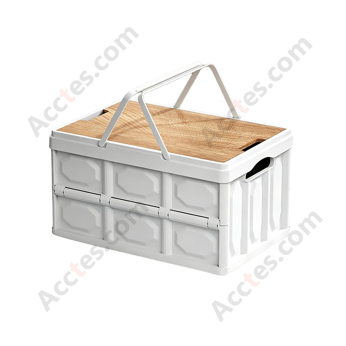 Multifunctional Foldable Large Car Trunk Storage Box, White, Extra Large