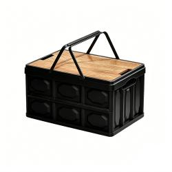 Multifunctional Foldable Large Car Trunk Storage Box, Black, Medium