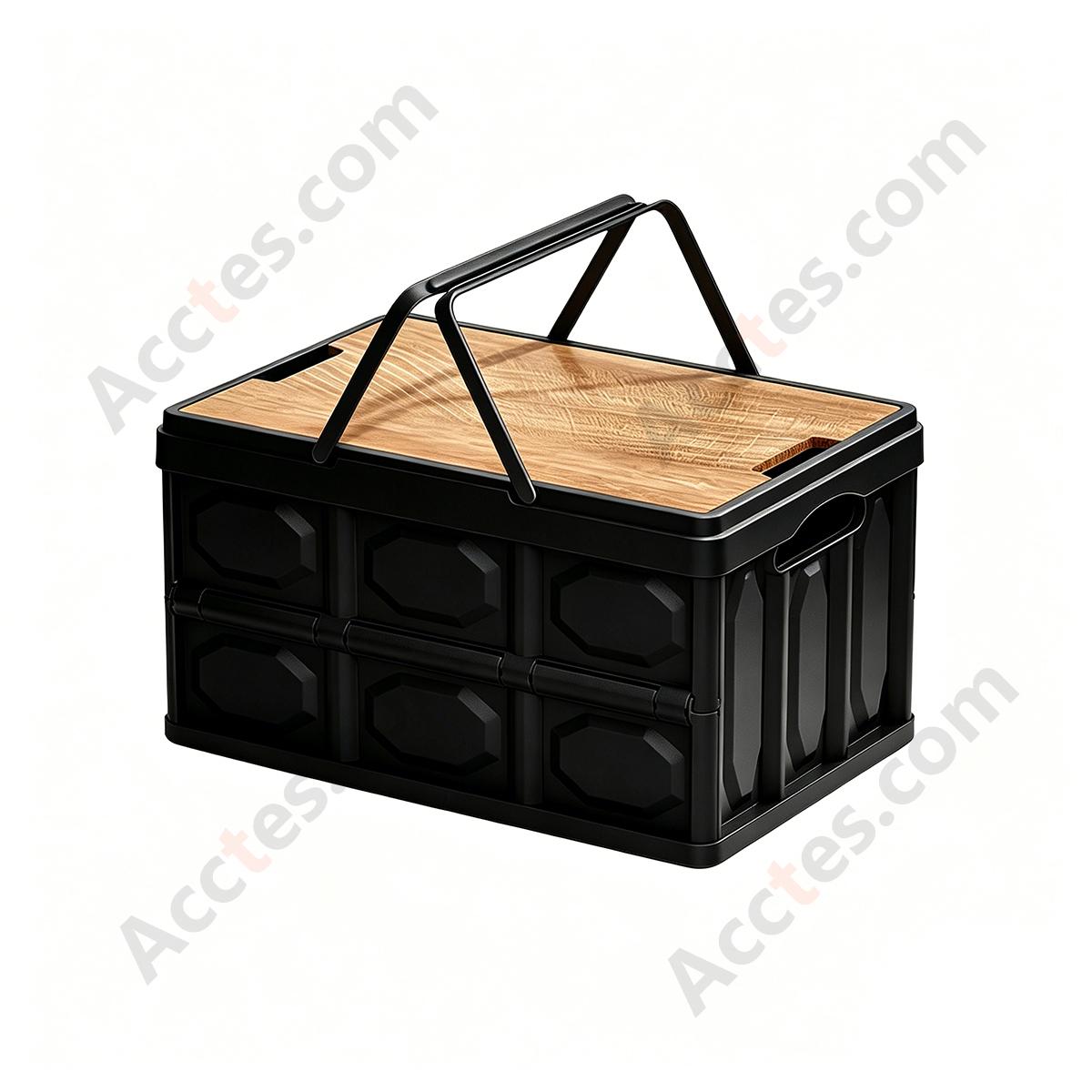 Multifunctional Foldable Large Car Trunk Storage Box, Black, Extra Large