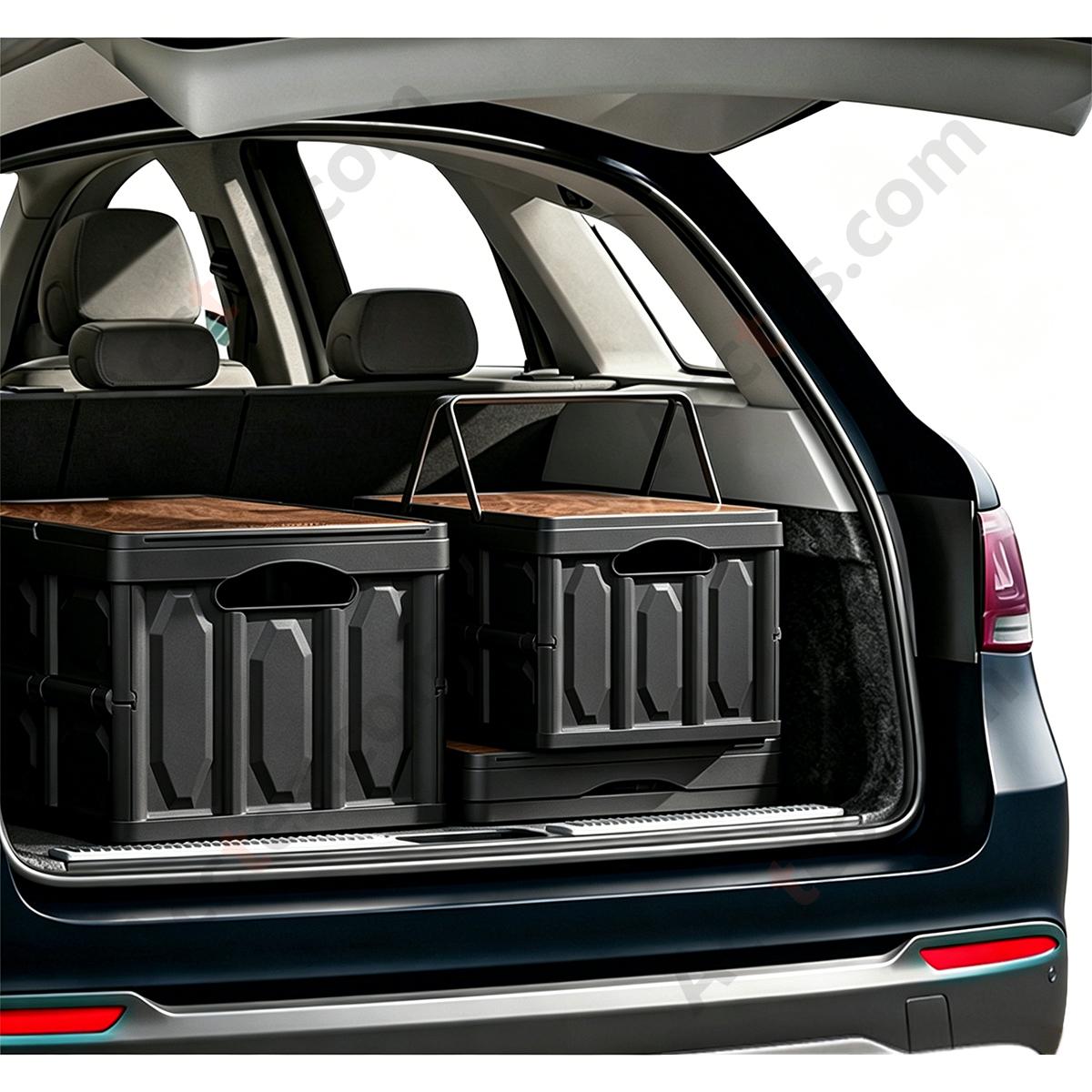 Multifunctional Foldable Large Car Trunk Storage Box, Black, Extra Large