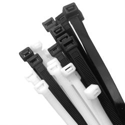 Self-Locking Nylon Plastic Cable Ties 3*150mm, 100Pcs, White