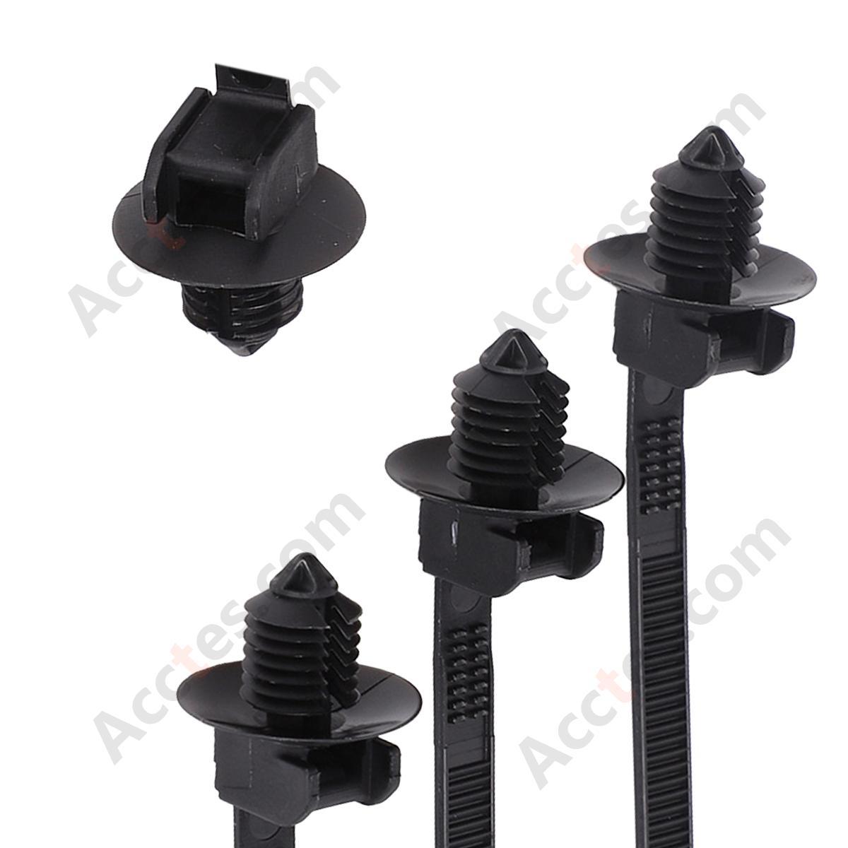 Threaded Head Nylon Pine Tree Cable Tie, 4.8*190mm