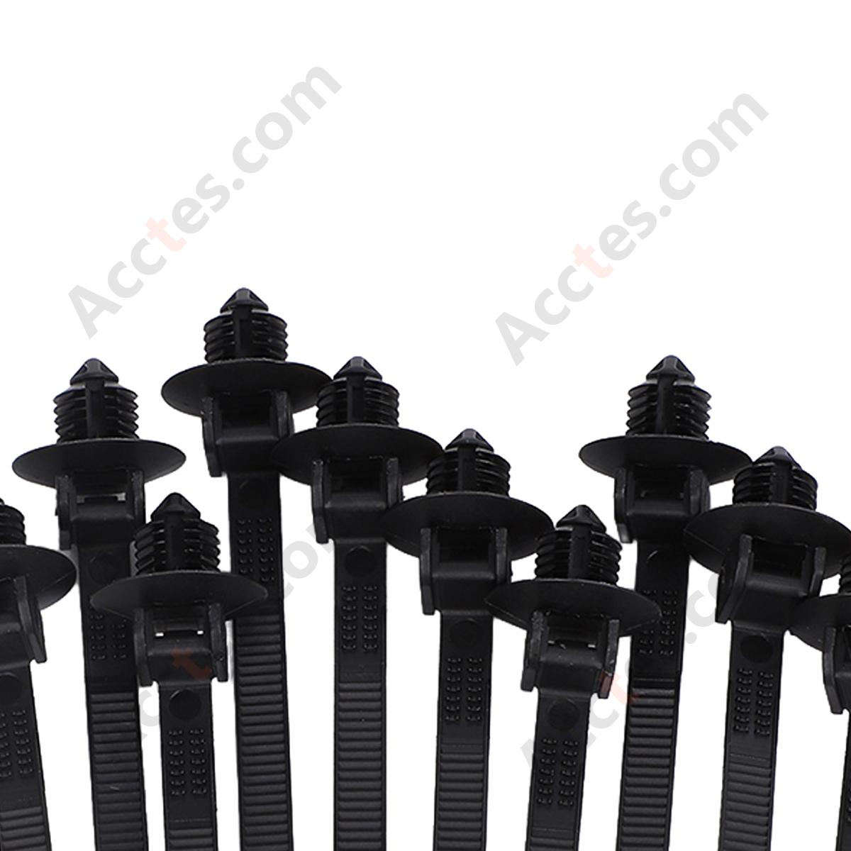 Threaded Head Nylon Pine Tree Cable Tie, 4.8*190mm