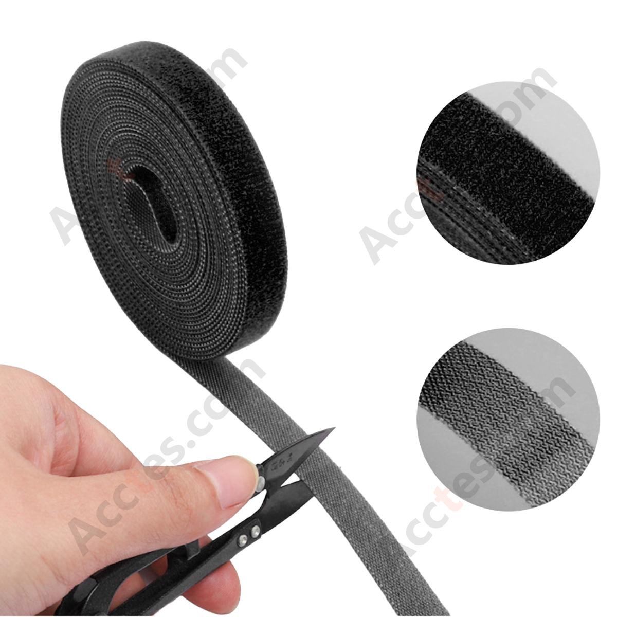 Hook and Loop Data Cable Organizer Strap 500*1.2cm, Black