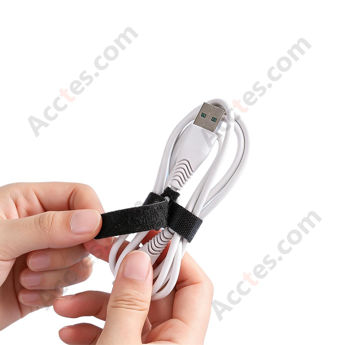 T-Shape Reusable Cable Wraps 15*1.2cm, 12Pcs