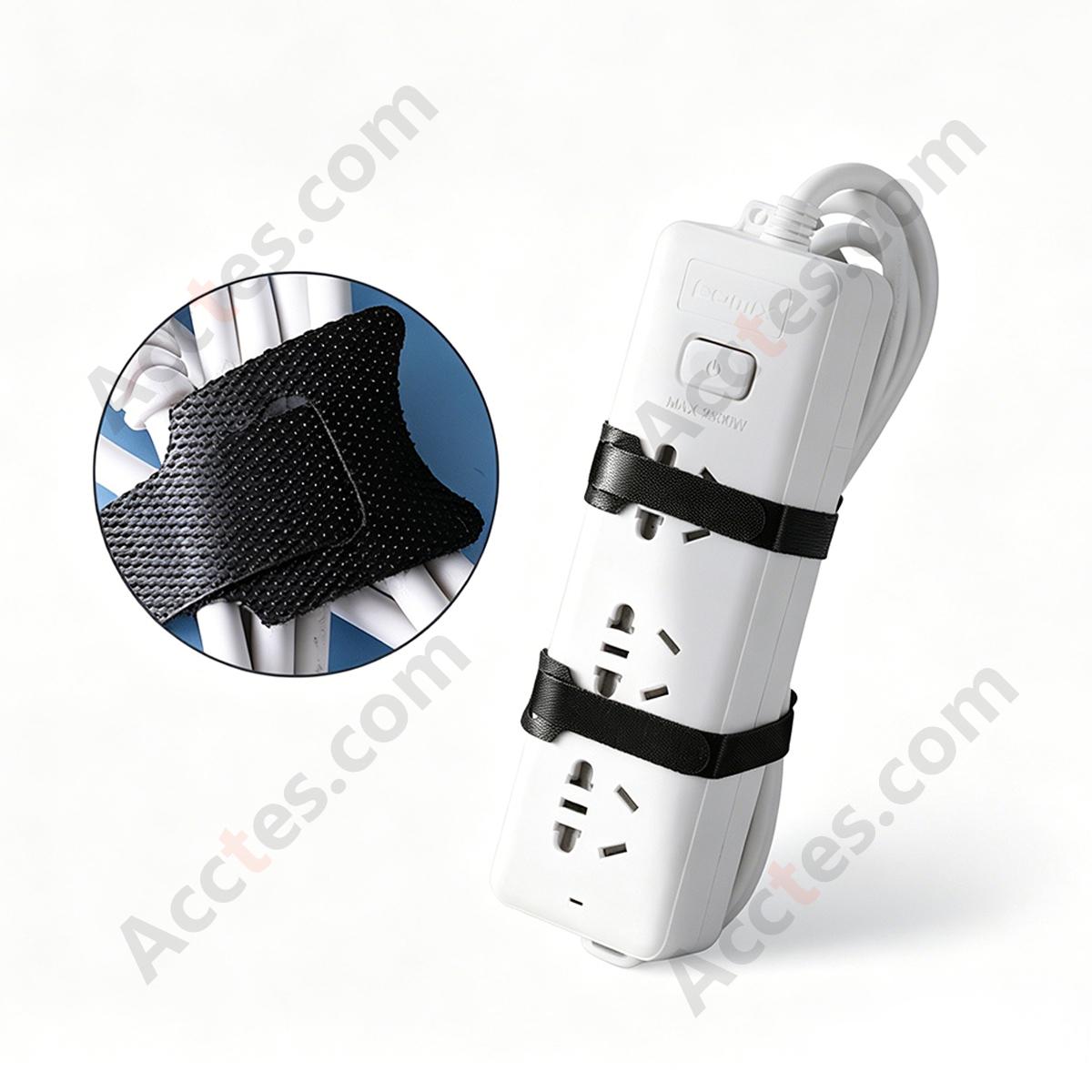 T-Shape Reusable Cable Wraps 15*1.2cm, 12Pcs