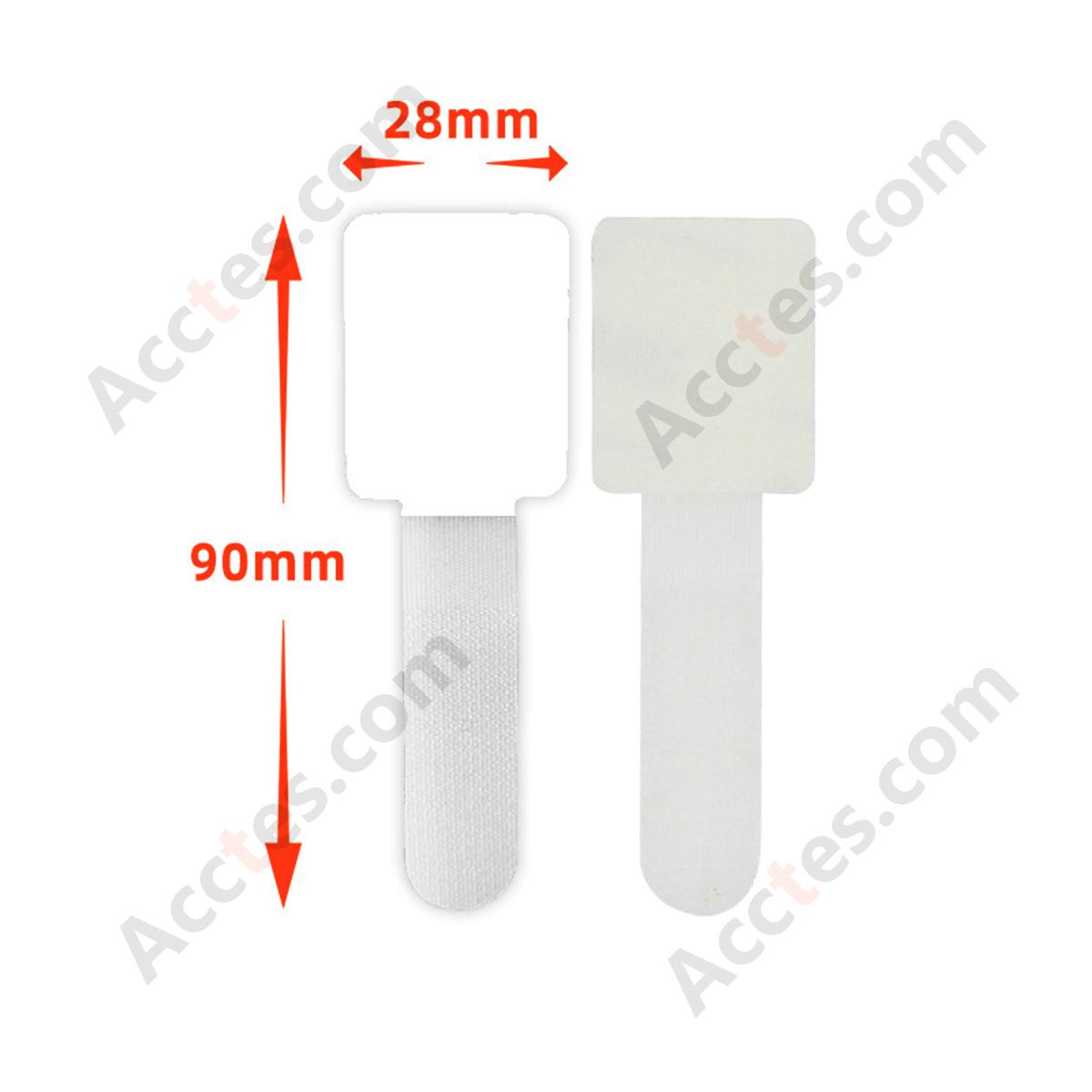 Heavy-Duty Self-Adhesive Hook and Loop Cable Straps, White, 20Pcs