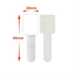 Heavy-Duty Self-Adhesive Hook and Loop Cable Straps, White, 20Pcs