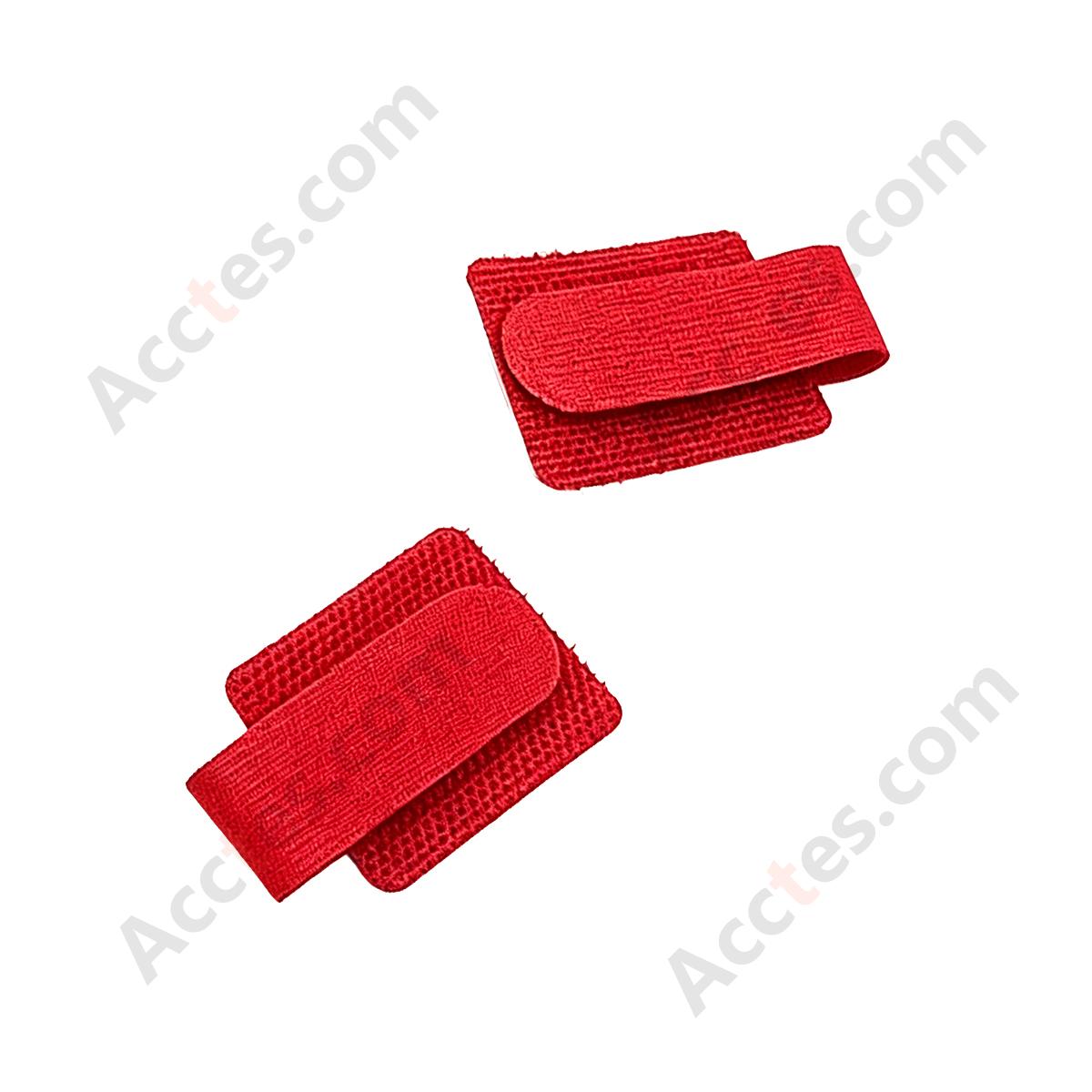 Heavy-Duty Self-Adhesive Hook and Loop Cable Straps, Red, 20Pcs