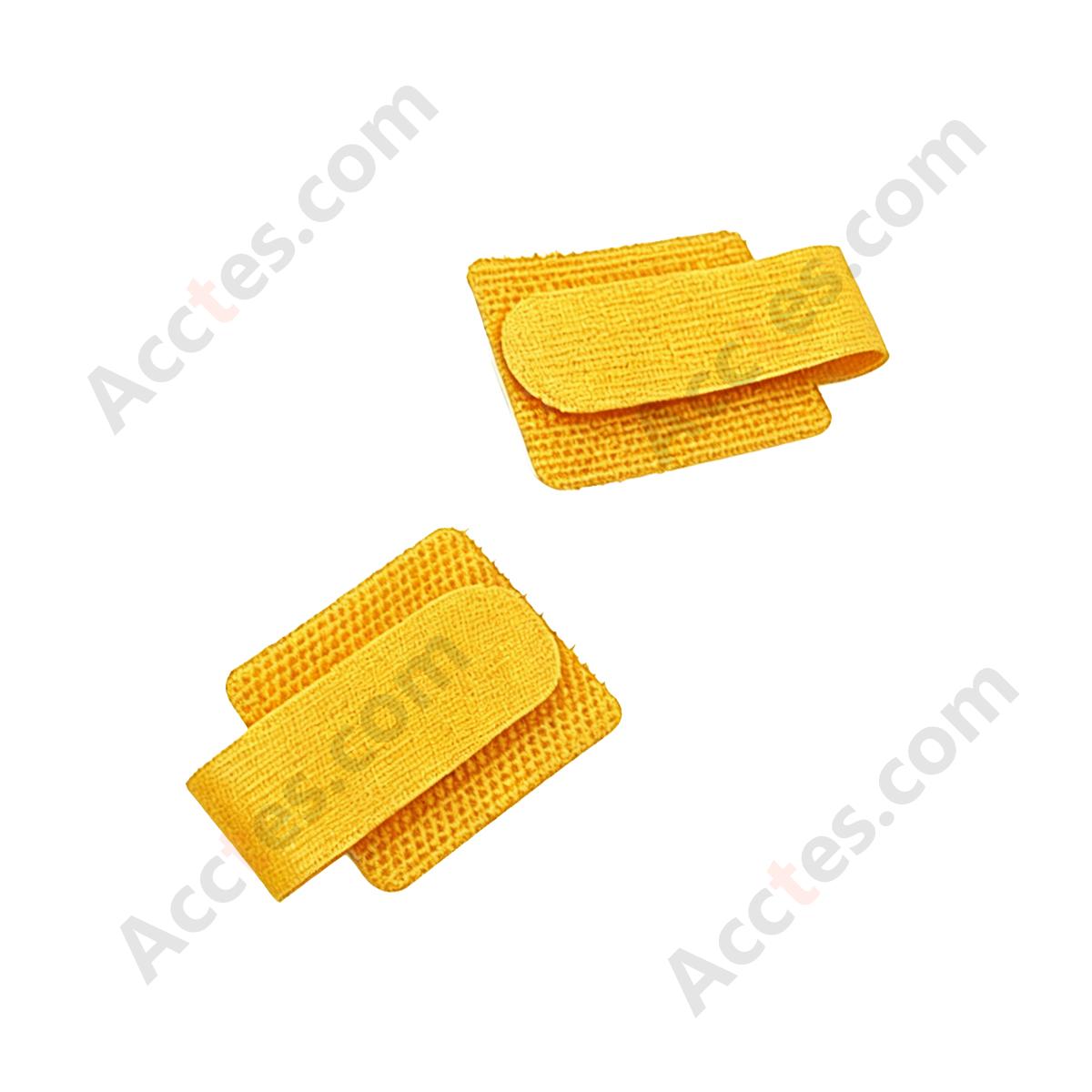 Heavy-Duty Self-Adhesive Hook and Loop Cable Straps, Yellow, 20Pcs