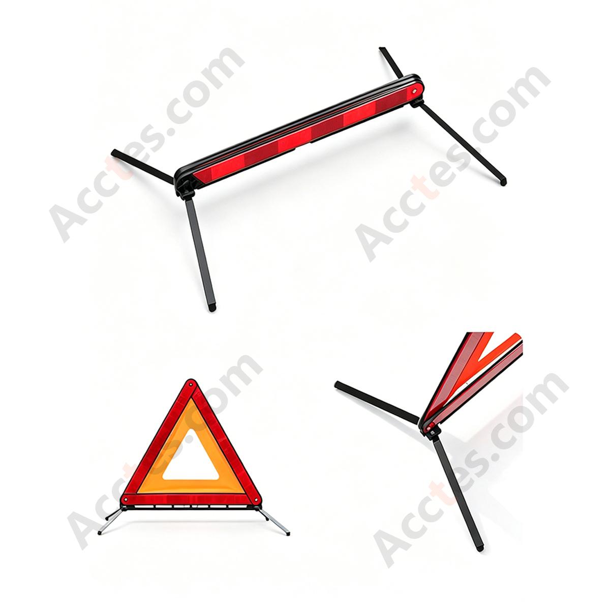 Reflective Triangular Emergency Warning Sign for Car Breakdown