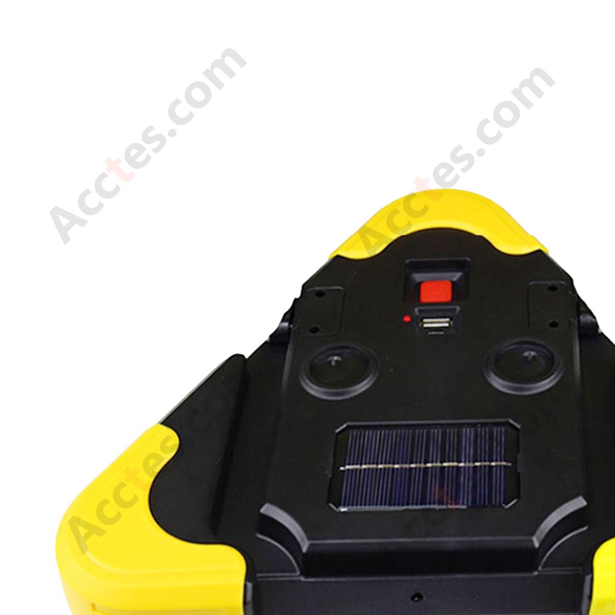 Solar Charging Reflective Car Warning Triangle with 1 LED Light