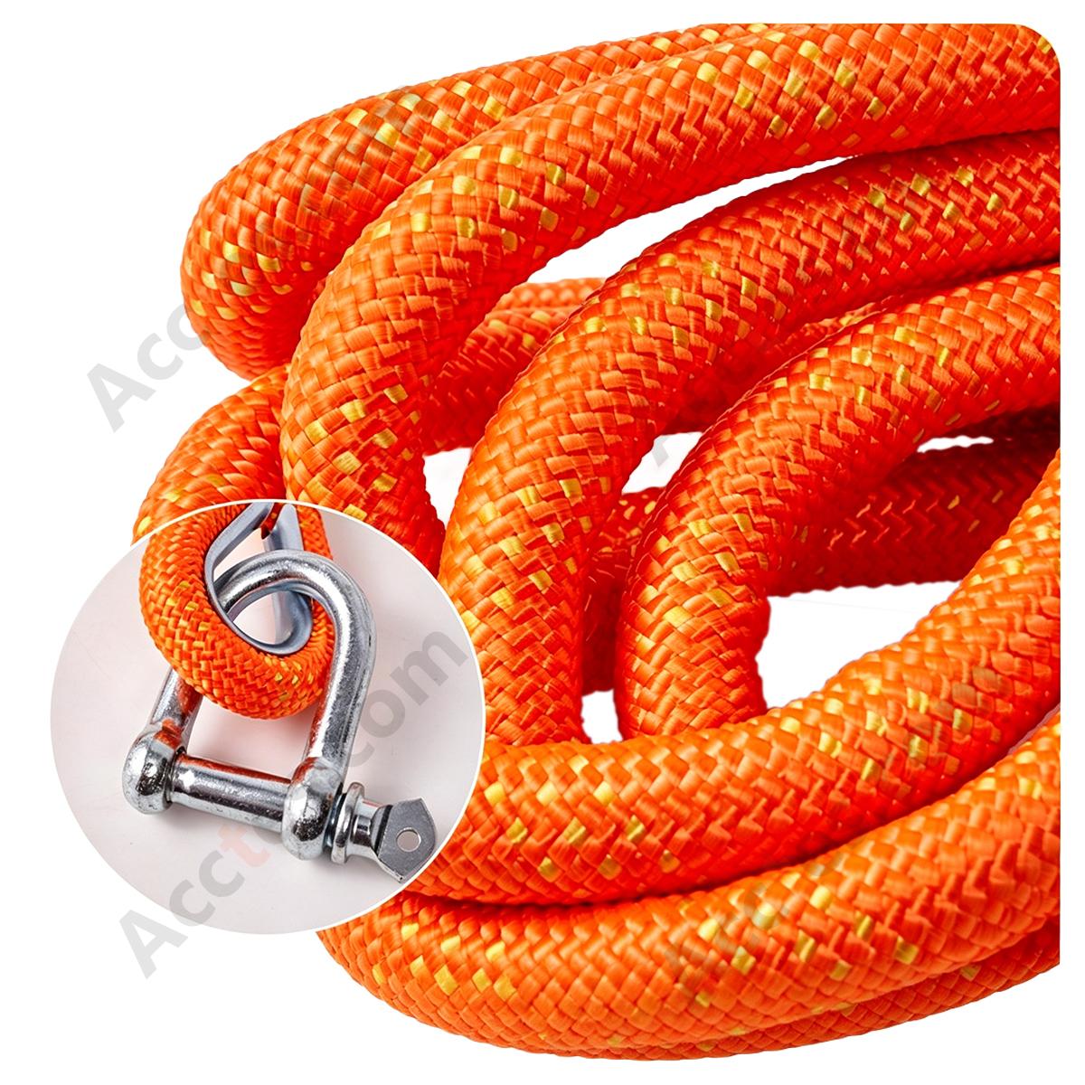 5 Ton Car Tow Strap 3m with U-Hook & Protective Gloves, Orange