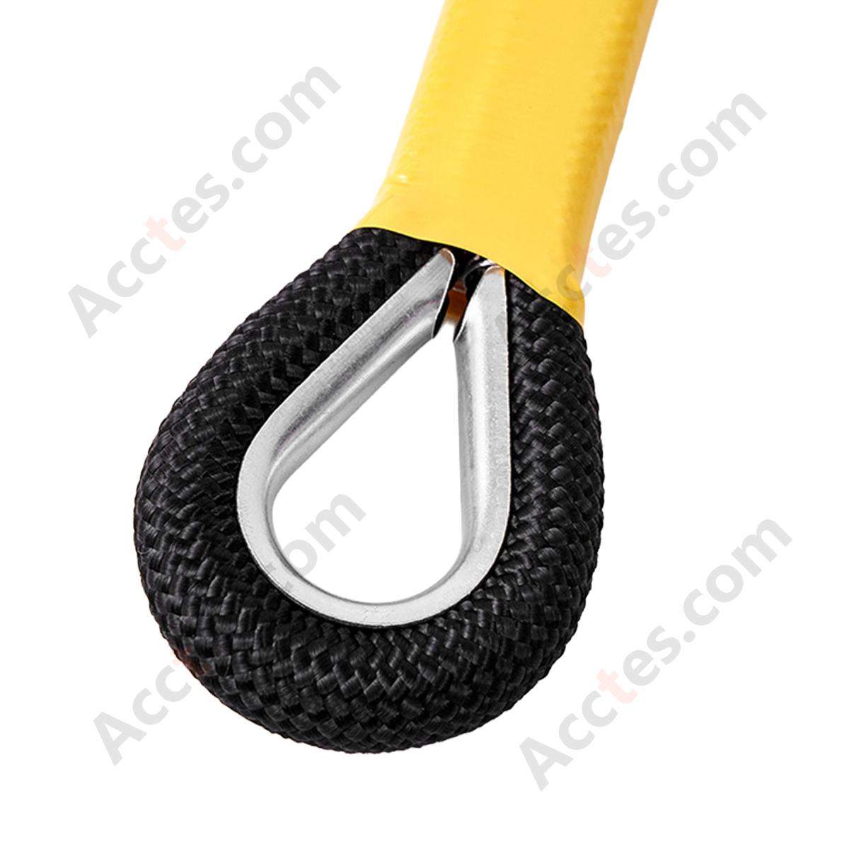 5 Ton Car Tow Strap 3m with U-Hook & Protective Gloves, Orange