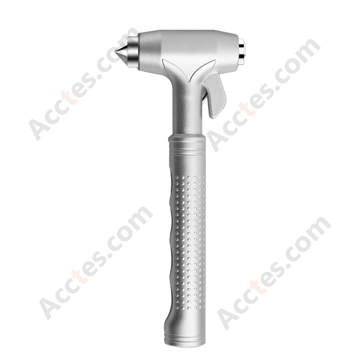 Multifunctional Car Emergency Escape Hammer, Tungsten Steel Hammer Head, Silver