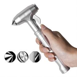 Multifunctional Car Emergency Escape Hammer, Alloy Hammer Head, Silver