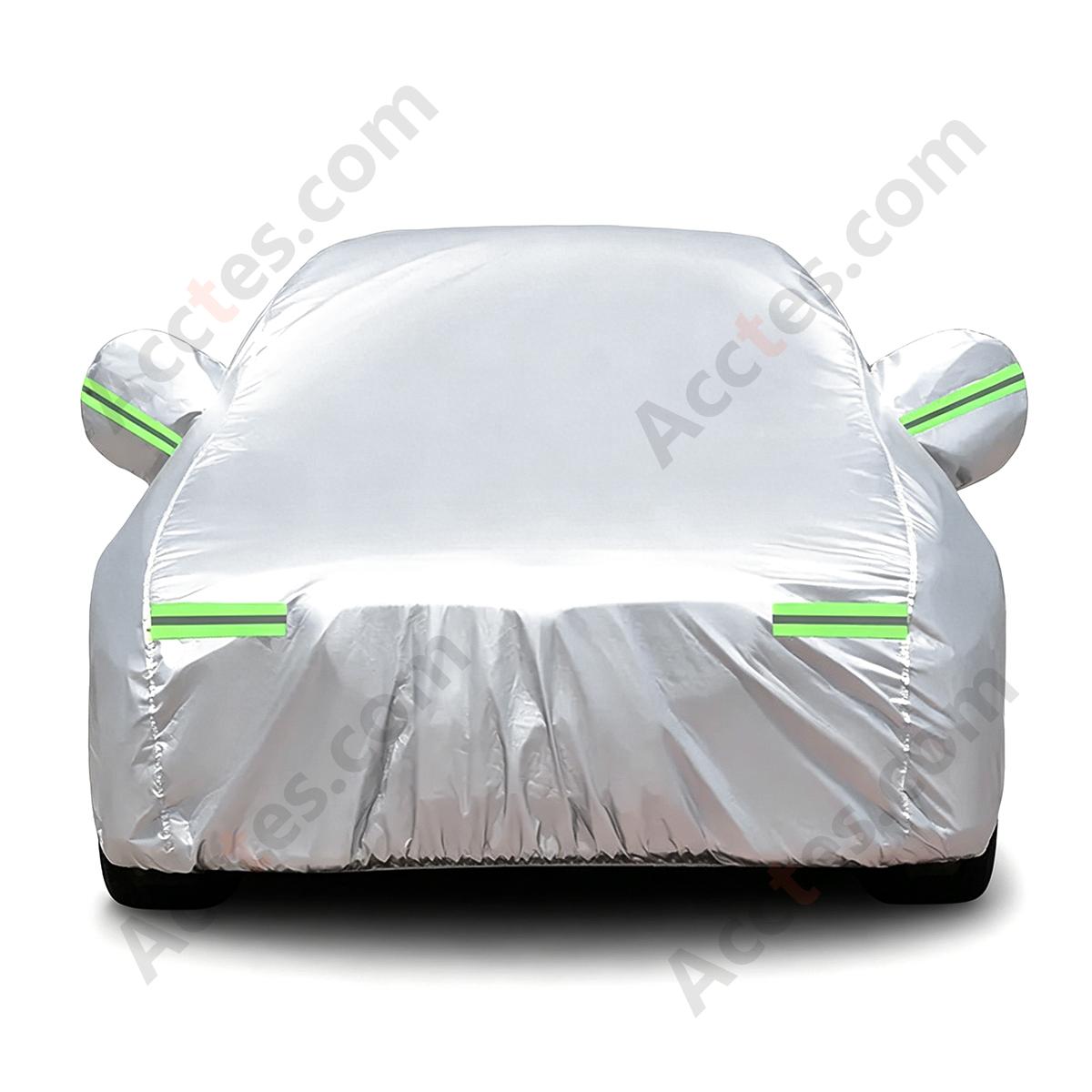 190T Oxford Silver Car Cover for 2S Sedan, Universal Fit, Size 3650x1700x1550mm