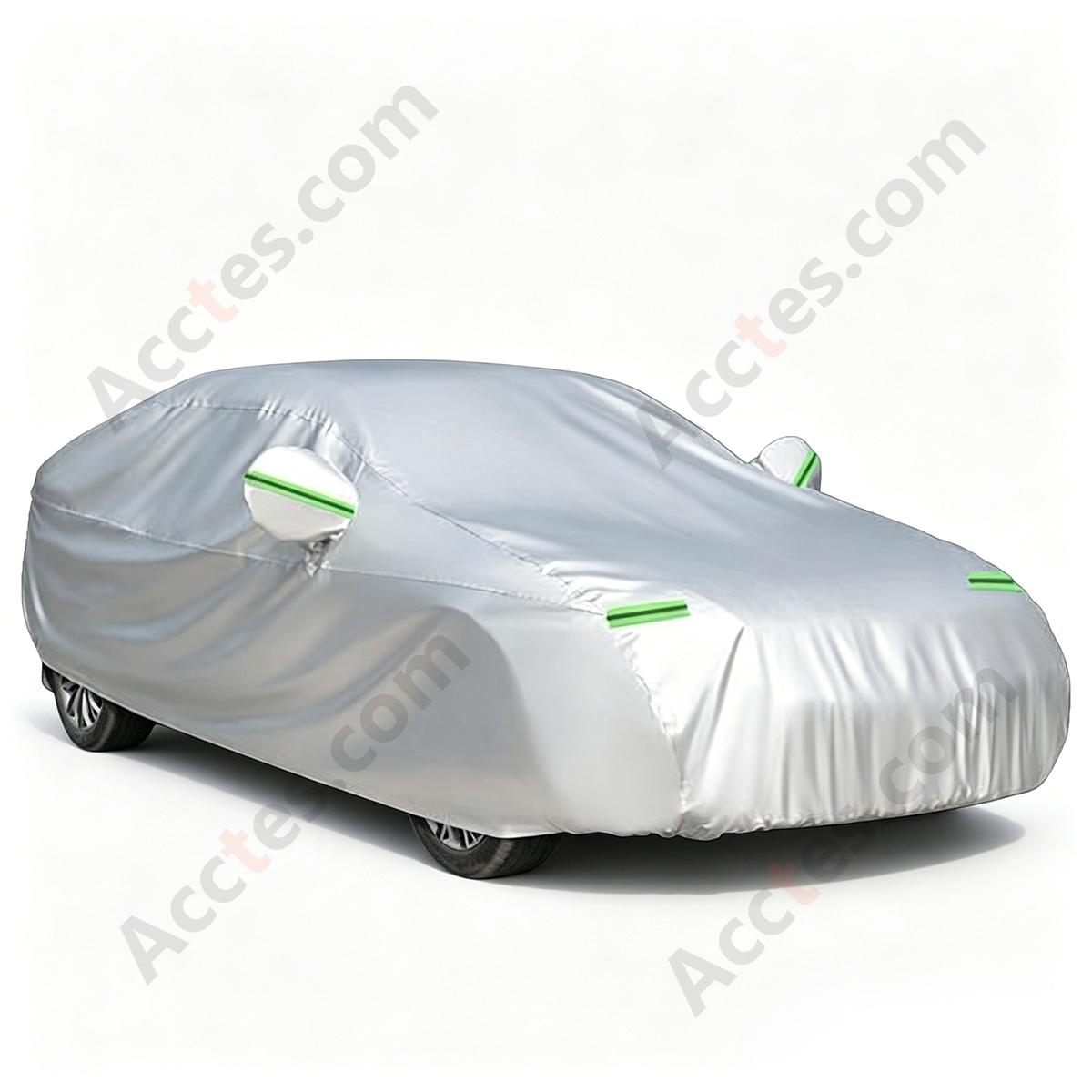190T Oxford Silver Car Cover for 2S Sedan, Universal Fit, Size 3650x1700x1550mm