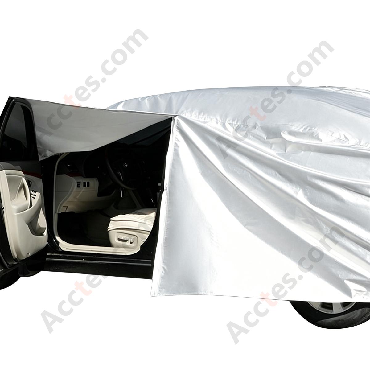 190T Oxford Silver Car Cover for 2S Sedan, Universal Fit, Size 3650x1700x1550mm