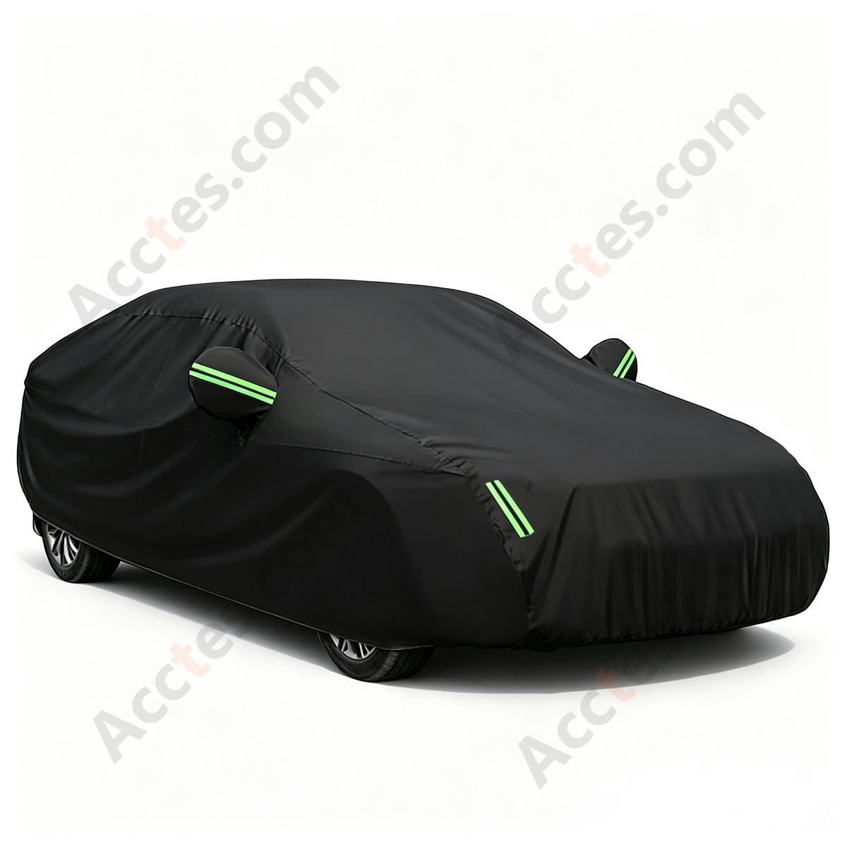 Durable Spunlace Cotton Black Car Cover for 2M Sedan, Universal Fit, Size 4000x1800x1550mm