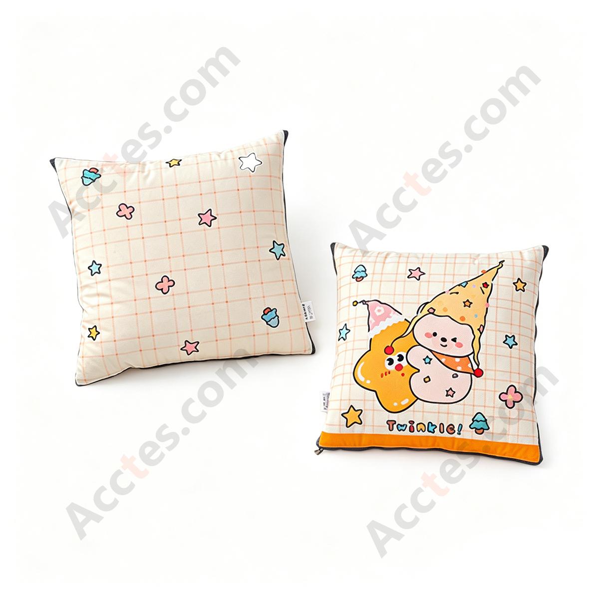 All-Season Multifunctional 2-in-1 Pillow Blanket, Abstract Star Pattern, Medium Size