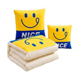 All-Season Multifunctional 2-in-1 Pillow Blanket, Letter Decor Pattern, Medium Size