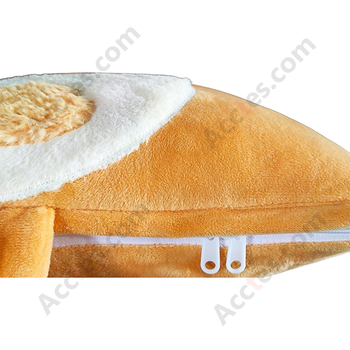 Plush Embroidered 2-in-1 Car Cartoon Goose Pillow Blanket, Small Size