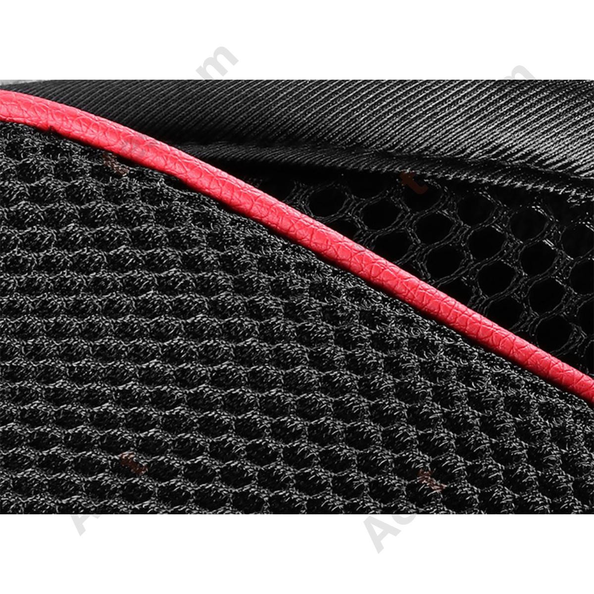 Summer Maple Wood Grain Wooden Bead Car Lumbar Support Cushion, Black